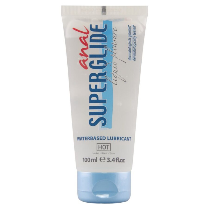 Hot - Anal Superglide Liquid Pleasure Lubrifiant à Base d'Eau 100 ml