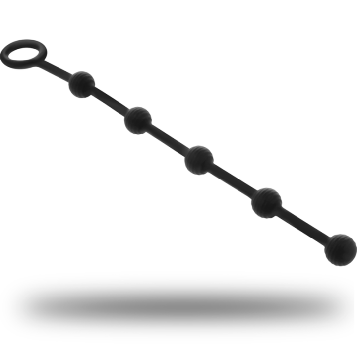 Black&Silver - Korg Anal Rosary Silicone Initiation 21 cm