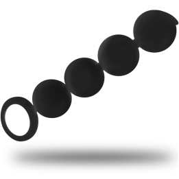 Black&Silver - Chapelet Anal Lennon 4 Sphères Silicone 15 cm