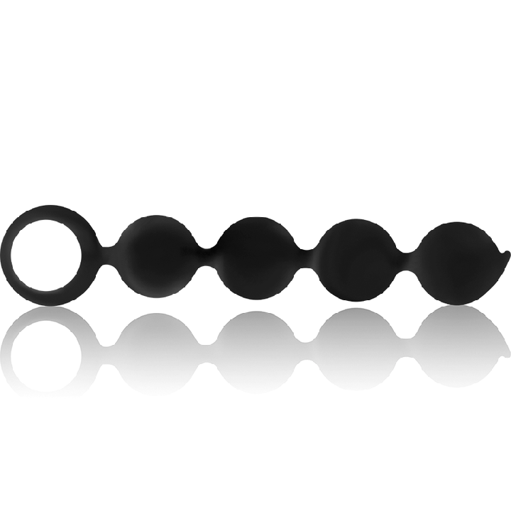 Black&Silver - Lennon Anal Rosary 4 Silicone Spheres 15 cm