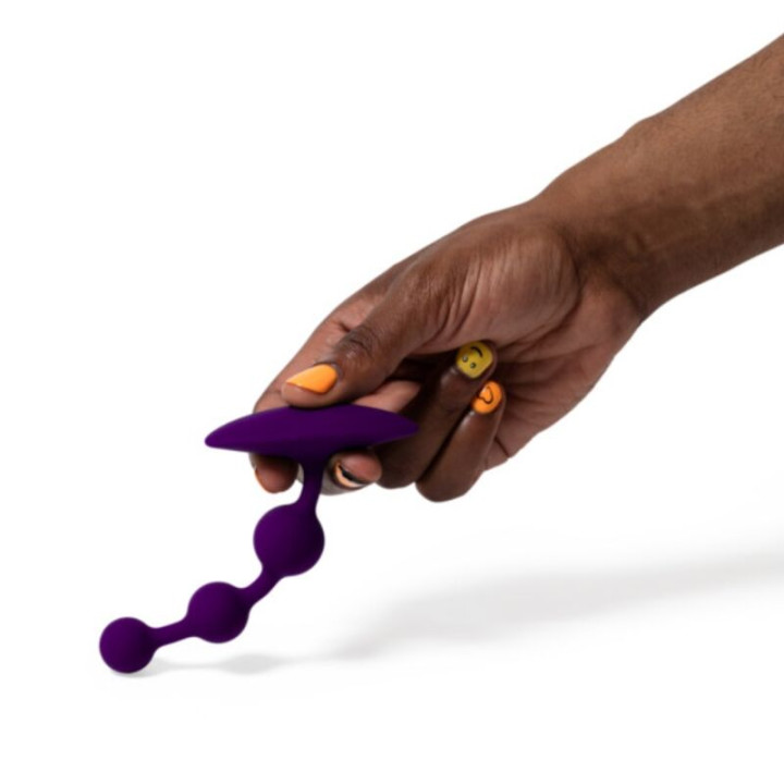 Romp - Amp Contas Anal de Silicone Flexíveis Roxas 12,5 cm Roxas