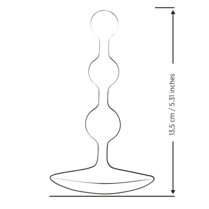 Romp - Amp Contas Anal de Silicone Flexíveis Roxas 12,5 cm Roxas