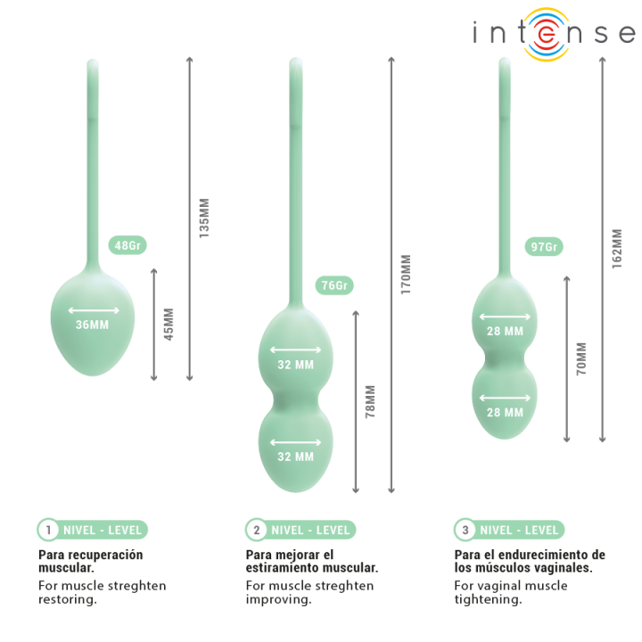 Intense - Charli Kegel Ball Kit Light Jade Green
