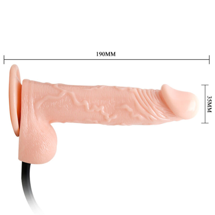 Baile - Realistic Inflatable Dildo With Suction Cup 15 cm