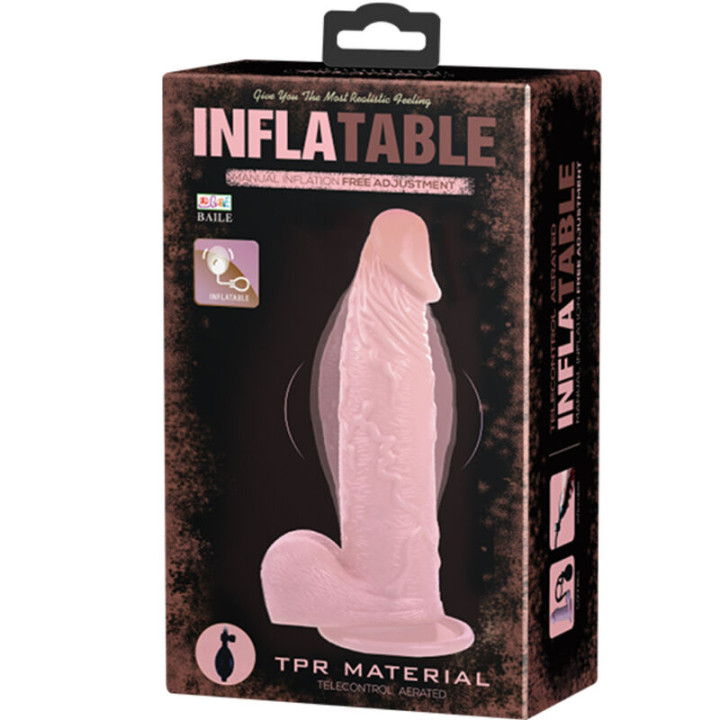Baile - Realistic Inflatable Dildo With Suction Cup 15 cm