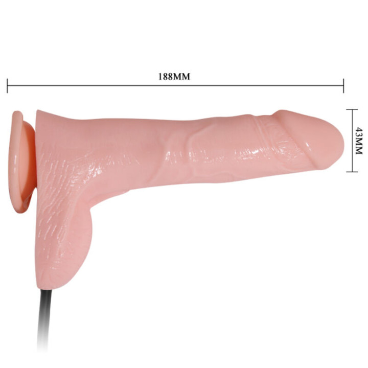 Baile - Inflatable Realistic Dildo ii With Suction Cup 15 cm