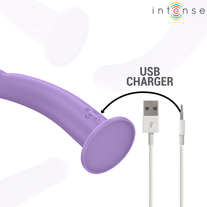 Intense - Vibratore Eddie 17,5 cm 10 Vibrazioni Viola Telecomando