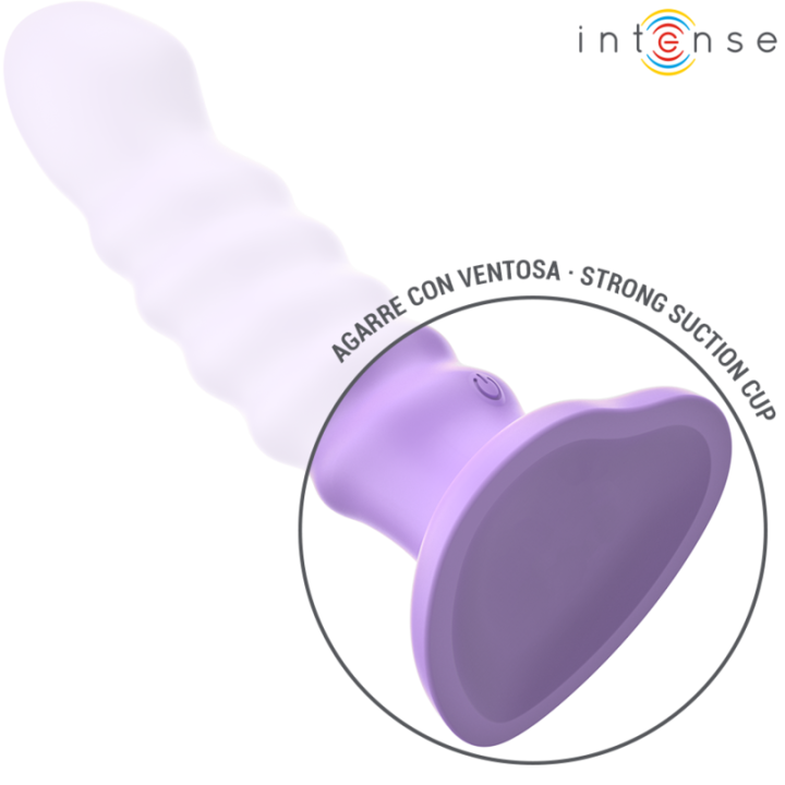 Intense - Brenda Vibrator Size m Spiral Design 10 Vibrations Purple Remote Control