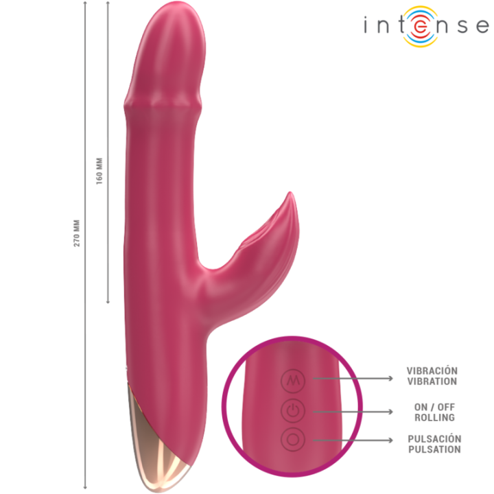 Intense - Chloe Vibrador Multifunción 3 en 1 Rojo