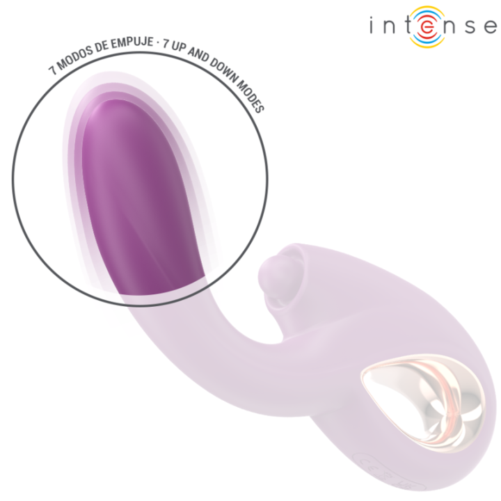 Intense - Lali Multifuncional Vibrador de Ponto g Com Batida, Impulsão e Vibração Roxo