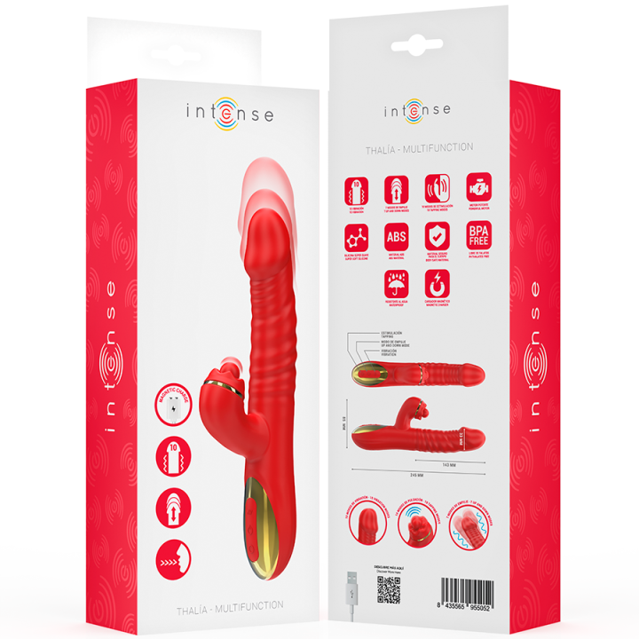 Intense - Thalia Vibración & Empuje & Estimulación Rojo