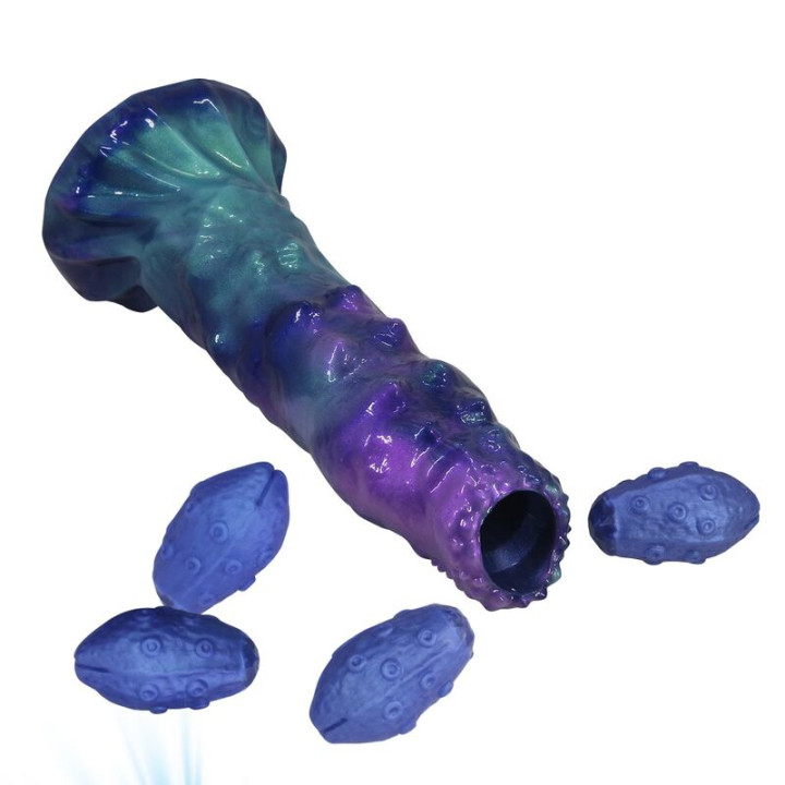 Power Monsters - Duskwaker Sentinel Gonflable Tricolor en Silicone, 23 cm ø 5 cm