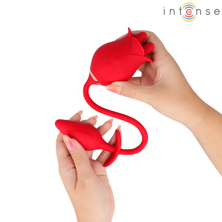 Intense - Estimulador Duplo de Clitóris Melanie Com Língua em Zigzag