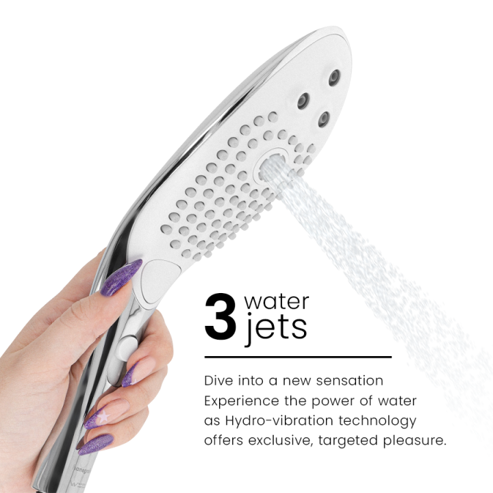 Womanizer - Pommeau de Douche Stimulant Clitorial Wave Chrome