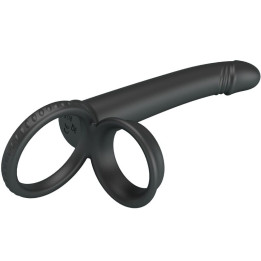 Pretty Love - Dillion Doppia Penetrazione Doppio Anello Per il Pene Nero