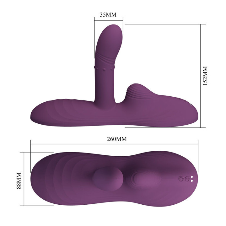 Pretty Love - Luka Sit-Down Vibrator With Heat Effect And Remote Control