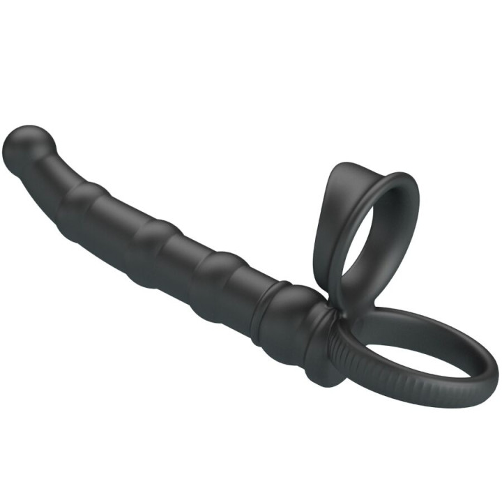 Pretty Love - Tatum Anello Per Pene Vibrante Con Tappo 10 Vibrazioni Nero