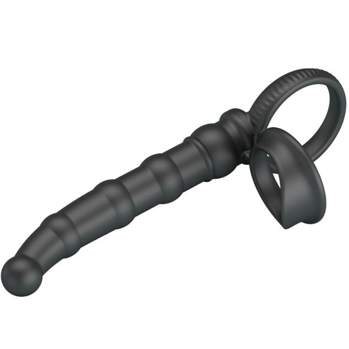 Pretty Love - Tatum Vibrating Penis Ring With Plug 10 Vibrations Black