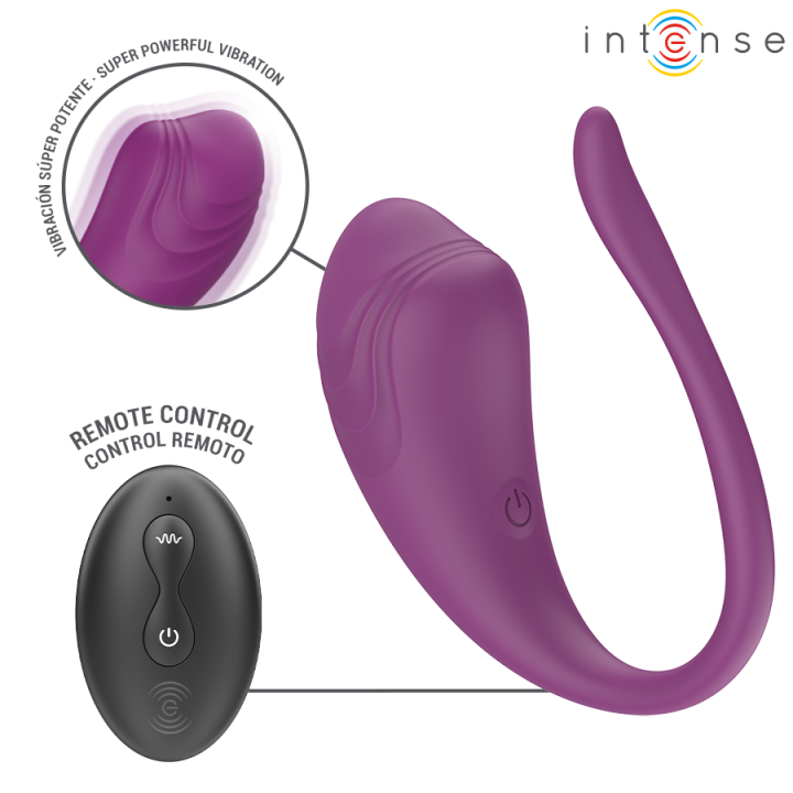 Intense - Ovo Vibratório Roxo Olivia Com Controle Remoto