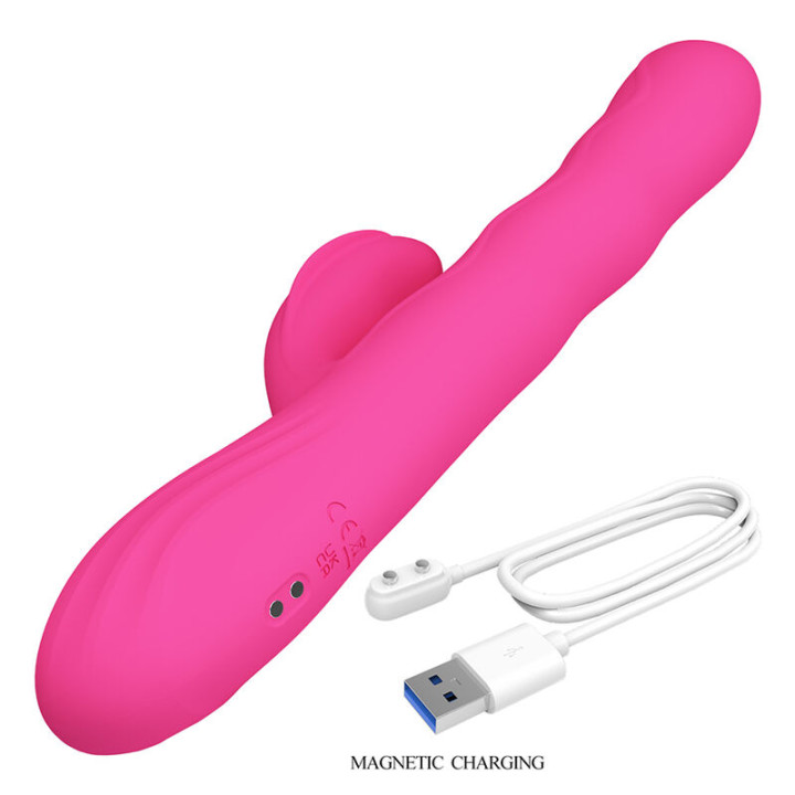 Pretty Love - Vibrador Coelho Multifuncional de Inverno Com Display de Led Rosa