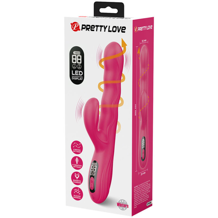 Pretty Love - Winters Vibrador Rabbit Multifunción Con Pantalla Led Rosa