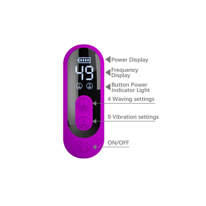 Pretty Love - Yalanda Rabbit Oscillating Vibrator With Led Display Purple