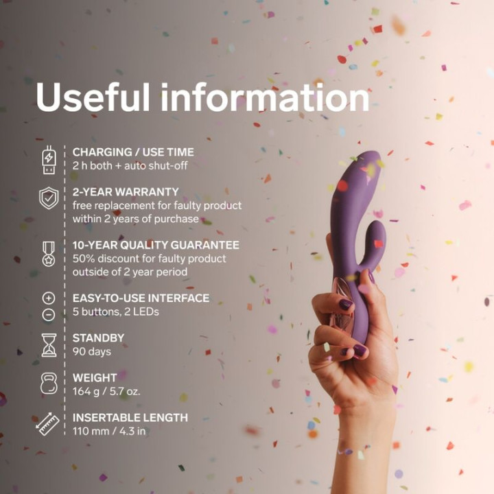 Lelo - Ina Vibratore a Spinta Rabbit Viola