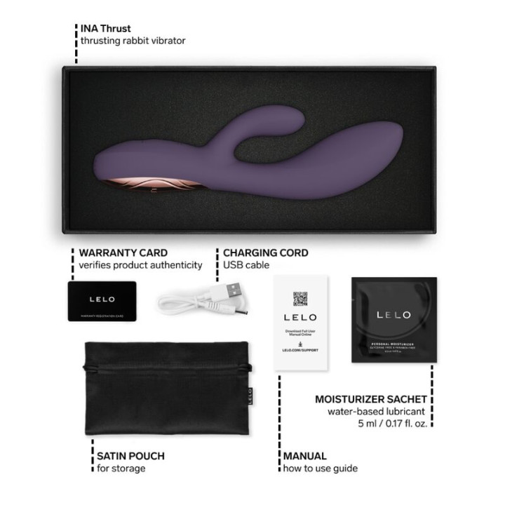 Lelo - Ina Thrust Rabbit Stossvibrator Lila