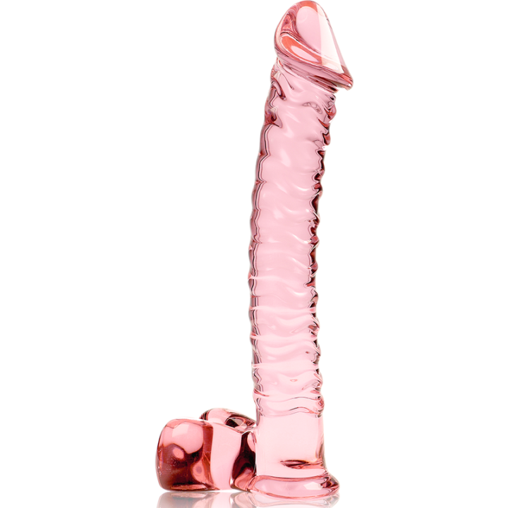 Nebula Series by Ibiza - Modèle 23 Gode en Verre Borosilicate Rose 21.5 cm -o- 4 cm