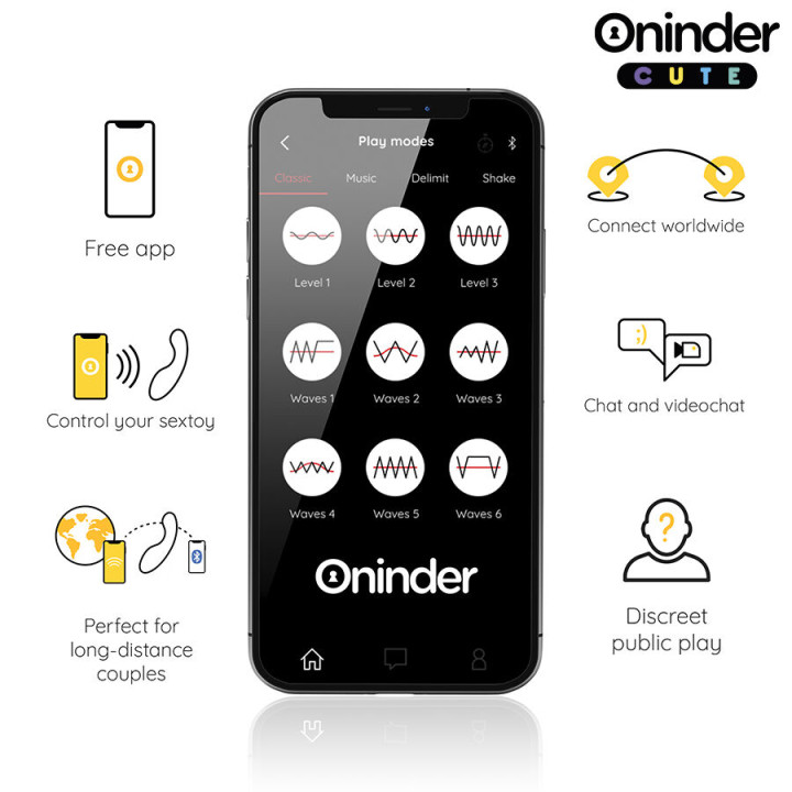 Oninder Cute - Love Buddy Master Vibrateur Point g - Application Mondiale Gratuite