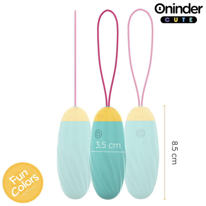 Oninder Cute - Love Pleasure Vibrating Egg - Rotating Silicone Gems - Free Global App