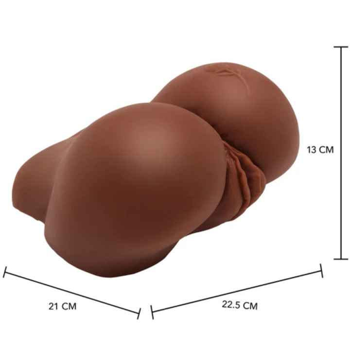 Act - Big Ass Realistic Masturbator With Brown Vibrator