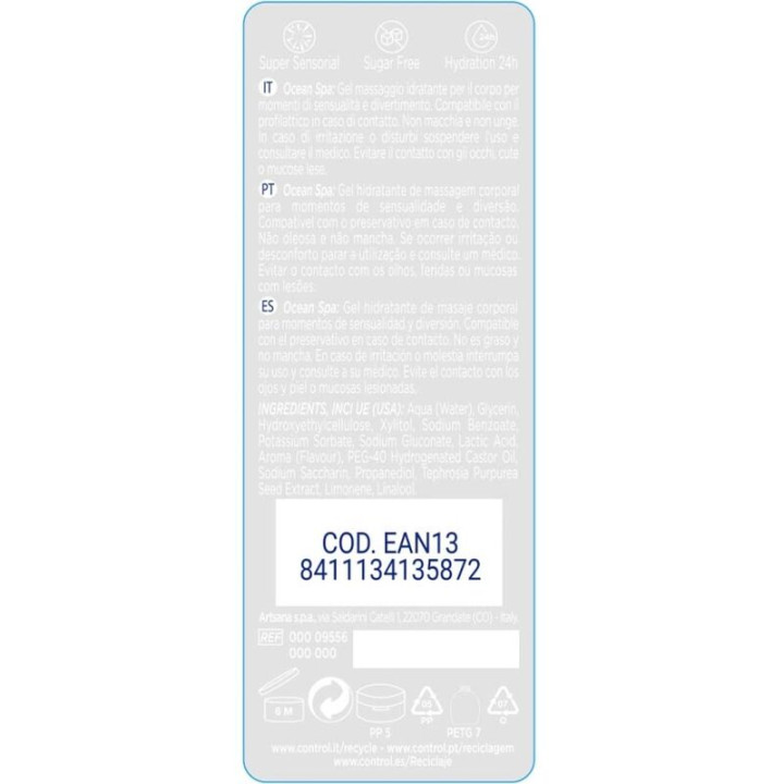 Control - 2 en 1 Masaz i Przyjemnosc Morze Srodziemne 200 ml