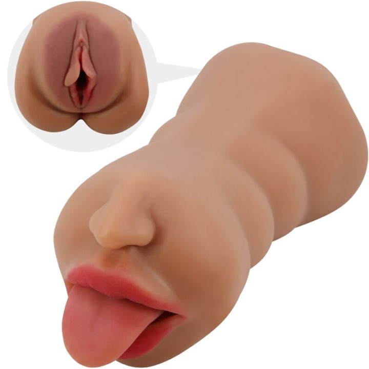 Crazy Bull - Sarah Double Masturbateur Bouche & Vagin Chair
