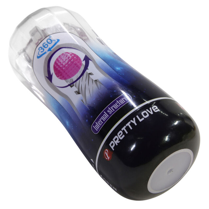 Pretty Love - Copo de Masturbação Texturizado 360º Transparente