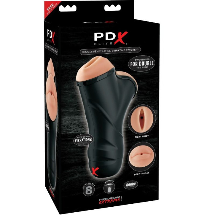 Pdx Elite - Stroker Vibratório de Dupla Penetrao