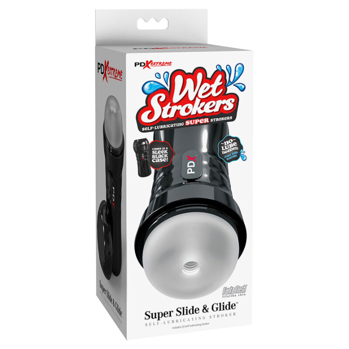 Pdx Extreme - Slide & Glide Selbstschmierender Masturbator Klar