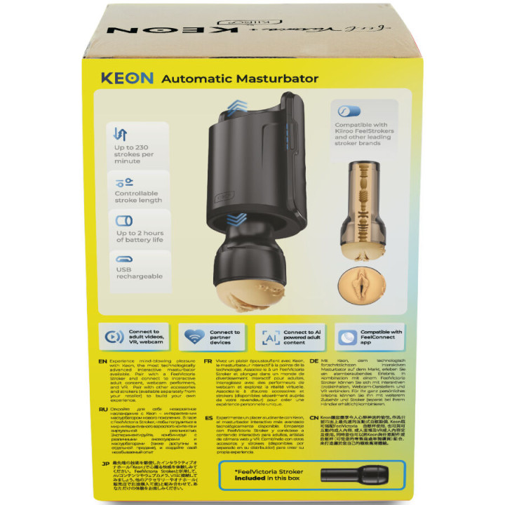 Kiiroo - Keon Wifi Combo Victoria June Automatic Masturbator + Feel Stroker