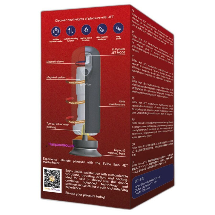 Snail Vibe - Masturbatore Ikon Jet Riscaldante e Spinto