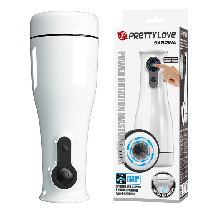 Pretty Love - Sabrina Rotiert Und Rockt Einen Männlichen Masturbator