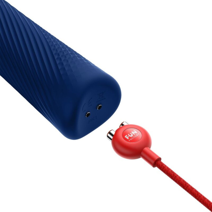 Fun Factory - Bacchetta Rumble Pesata Vibrante Ricaricabile in Silicone Vim Blu Notte