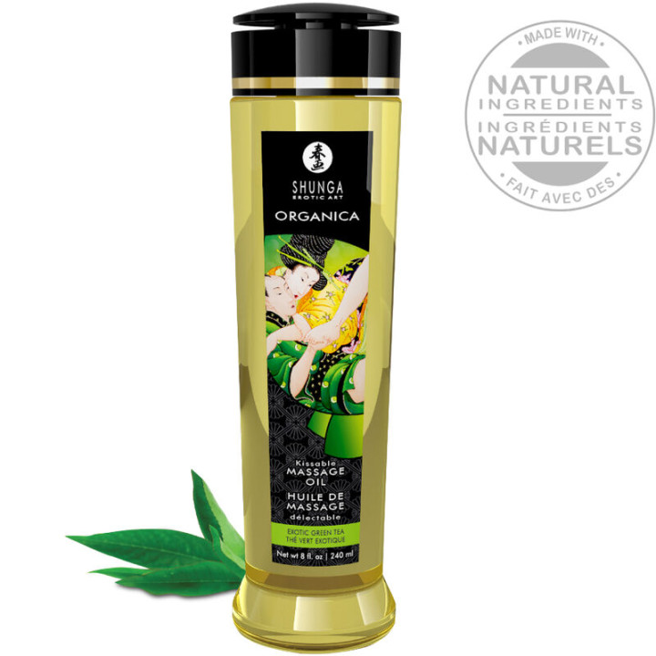 Shunga - Olio da Massaggio Biologico tè Verde 240 ml