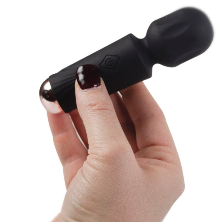 Rocks-Off - Mini Wand Recargable 16 Funciones Negro