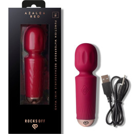 Rocks-Off - Mini Wand Recargable 16 Funciones Burdeos