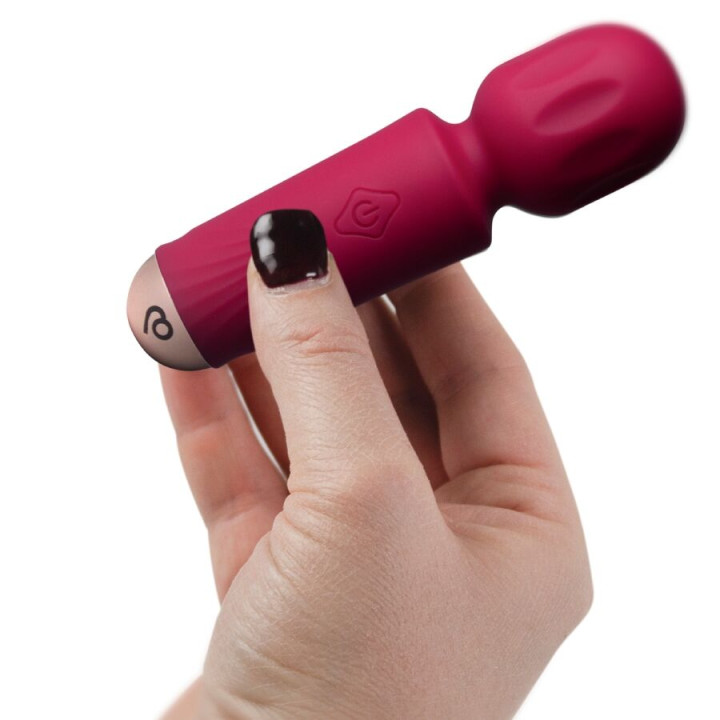 Rocks-Off - Mini Wand Recargable 16 Funciones Burdeos