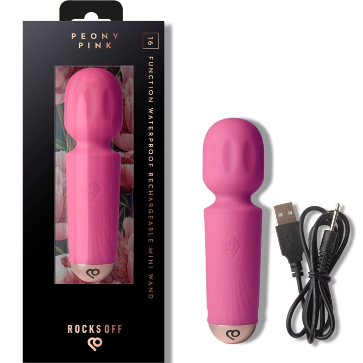 Rocks-Off - Mini Wand Recargable 16 Funciones Fucsia
