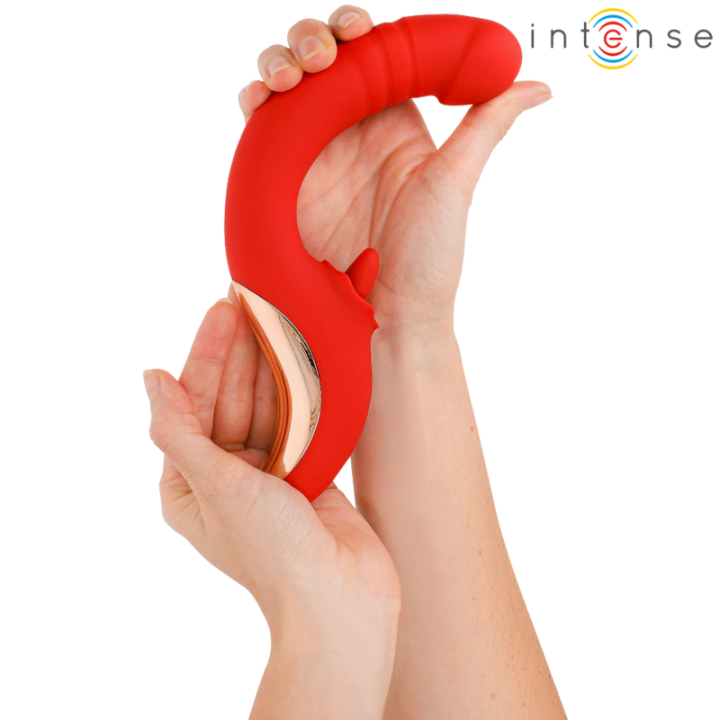 Intense - Vibrateur et Stimulateur Paulina en Forme de u Rouge