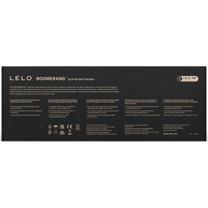 Lelo - Boomerang Doppelender Vibrator Kirsch