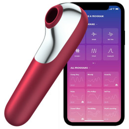 Satisfyer - Dual Love Vibrator Und Sauger Mit Pulsierter Luft Rot