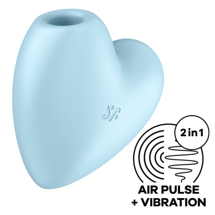 Satisfyer - Cutie Heart Stimulateur et Vibrateur de Pulse d'Air Bleu